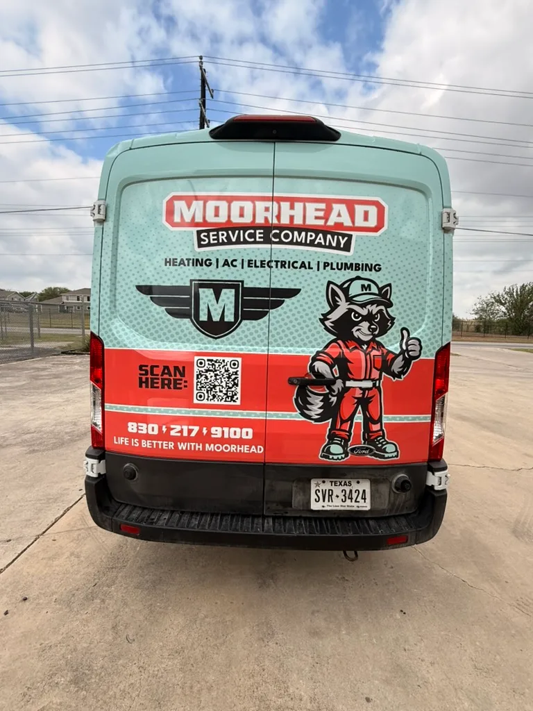 Moorhead Service Company wrapped service van