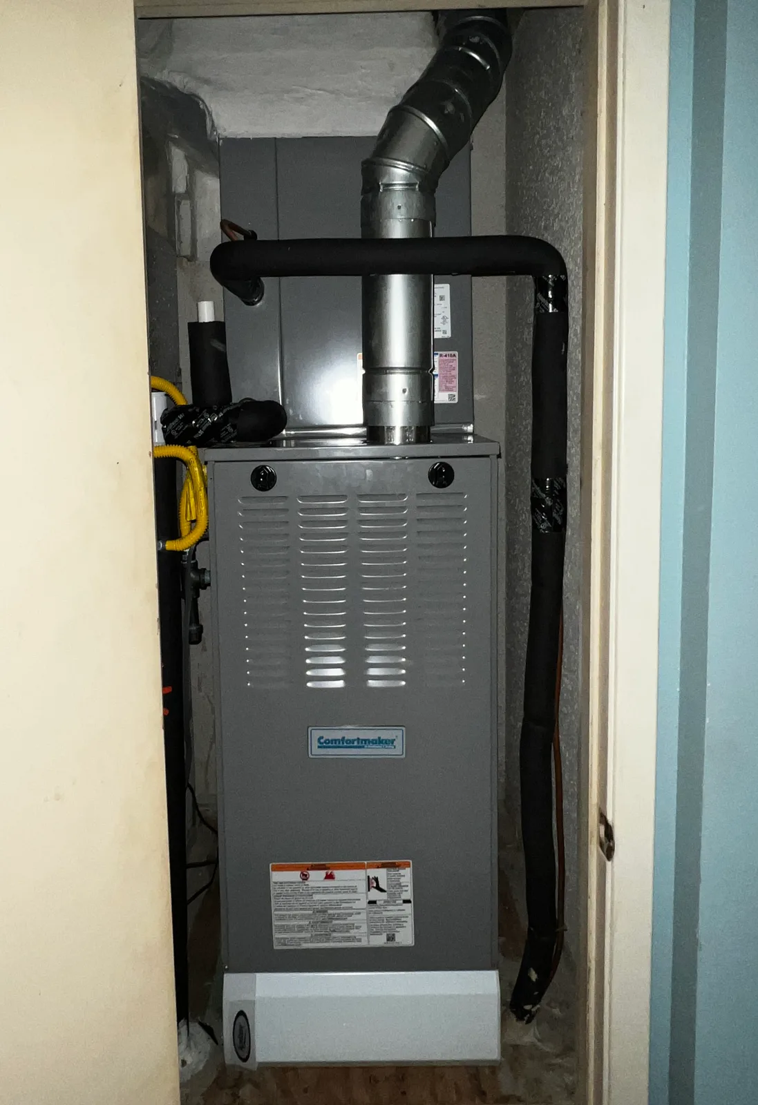 Completed HVAC installation by Moorhead Service Company